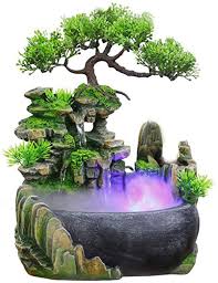 Check spelling or type a new query. Amazon Com Desktop Water Fountain Indoor Outdoor Fountains Waterfalls Humidifier Illuminated Relaxation Fountain Zen Meditation With Led Colorful Lights For Home Office Bedroom Decoration Us Plug 110v Kitchen Dining