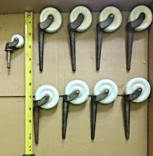 4 Antique Vintage Porcelain Iron Furniture Casters 1 3/4” Wheels 3” Stem |  Ebay