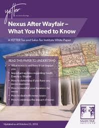 Sales Tax Nexus After Wayfair What You Need To Know Free