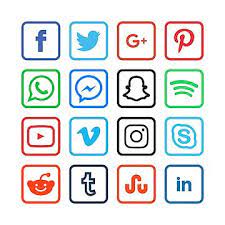 Colorful Square Social Media Icons Social Icons Media Icons Square Icons Png And Vector With Transparent Background For Free Download In 2021 Social Media Icons Social Icons Media Icon