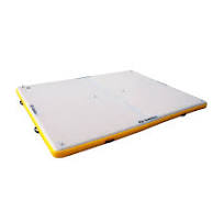 8-FT Inflatable White and Yellow Private Solstice Drop Stitch Lake Dock