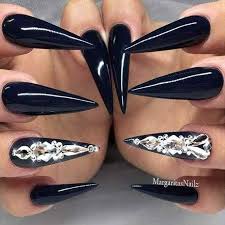 Uñas acrílicas azul eléctrico con. Https Xn Decorandouas Jhb Net Unas Negras Decoradas