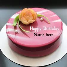 Happy Birthday Cake For Sister With Name And Photo Edit Generate Sister Name On Mirror Glazed Rose Birthday Cake Awesome Birthday Cake For Young Birthday Cake For Wife Birthday Wishes Cake Birthday Cake For Brother