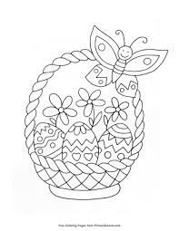 If you would like to print the picture to color with crayons, simply save it, then print it, before coloring online. Easter Basket Coloring Page Free Printable Pdf From Primarygames