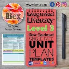 New Zealand Integrated Literacy Unit Plan Template Level 3 Nzc Unit Plan Template Writing Unit Plans Writing Units