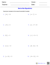 Check spelling or type a new query. Algebra 1 Worksheets Equations Worksheets