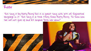 If you do not find the exact resolution you are looking for, then go for a native or higher. Figurative Language Pop Song Roar Song By Katy