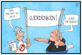 Zudem publizierte das duo seine zeichnungen im stern sowie im focus und nach wie vor in der frankfurter allgemeinen sonntagszeitung. Querdenker Von Kostas Koufogiorgos Politik Cartoon Toonpool
