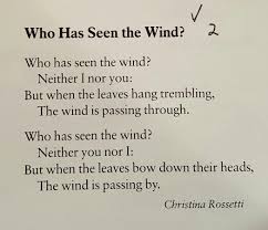 Who Has Seen The Wind Neither I Nor You Poem Who Has Seen The Wind Christina Rossetti Kids Poems Poetry For Kids Poetry Books