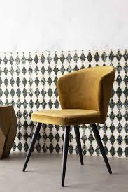 Huge range of dining room chairs for home or trades. Deco Velvet Dining Chair Golden Ochre Rockett St George Velvet Dining Chairs Leather Dining Chairs Leather Dining Room Chairs