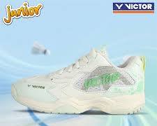 Victor A362JR LR junior badminton shoes blue pink, AI generated