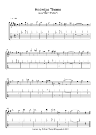 I figured it out pretty quickly so it's not very hard at all. Hedwig S Theme Deingitarrensheet