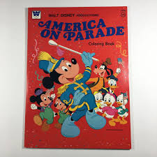 Disneyland 1976 Vintage Whitman Coloring Book America On Parade Unused Uncolored Whitman Coloring Books Disneyland Color Activities