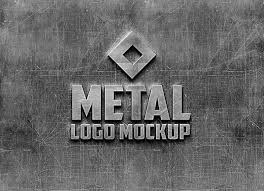 To use these psd files you need adobe photoshop; Free Photorealistic Metal Logo Mockup Psd Good Mockups