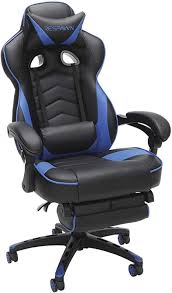 Amazon Com Respawn 110 Racing Style Gaming Chair Reclining Ergonomic Chair With Footrest In Blue Rsp 110 Blu Furniture Decor