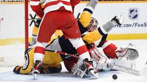 The incident occurred when viktor arvidsson was called for tripping in the second period of tuesday's game between the red wings and predators. Gojx Knoawbs2m