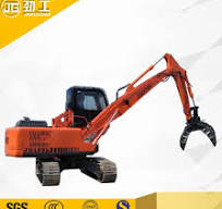 Crawler Excavator with Rotating Scrap Handling Grapple Scrap Metal Grab