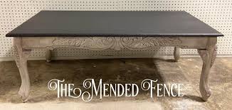 French Style Coffee Table Painted In Fusion Mineral Paint Ash On The Table Top And Casement With Espre In 2020 Painted Coffee Tables Painted Table Fusion Mineral Paint