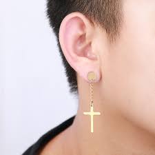 Accentuated with openwork swirling designs, the dolphins share beautiful cultured pearl gifts cradled by their tails. Stainless Steel Cross Pendant Tassel Dangle Earrings For Women Men Hiphop Jewelry Punk Piercing Ear Nail Statement Earrings 1pcs Buy At The Price Of 0 75 In Aliexpress Com Imall Com