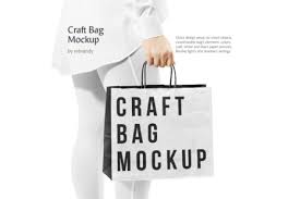 Craft Bag Mockup In Packaging Mockups On Yellow Images Creative Store