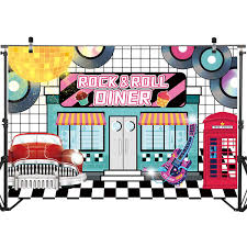 Party themes for all events. 50s Theme Party Decor Happy Birthday Backdrop Retro Rock And Roll Backdrop Background Banner 1950s Party Decorations Birthday Baby Shower Party Supplies 71 X 49 Inch Party Supplies Toys Games Innovatordiaries Com