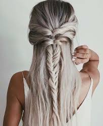 Fishtail Braid Half Up Second Day Hair Loessadams Instagram Photo Long Hair Styles Hair Styles Medium Hair Styles