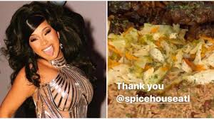 Cardi b learns how to cook with feeling in the latest episode of facebook messenger's 'cardi tries,' alongside 'pose' actor and fellow . Cardi B Gave A Shoutout To This Atlanta Caribbean Restaurant Narcity