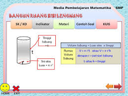 We did not find results for: Media Pembelajaran Berbasis It Bangun Ruang Sisi Lengkung Kelas Ix Smp Ppt Download