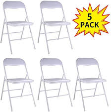 Jaxpety 5 Pack Commercial Folding Plastic Chairs Stackable Wedding Party Chair W Soft Cushion For Home Off Folding Chair Plastic Folding Chairs Banquet Seating