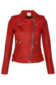 Iro Red Leather Biker Jacket Red Jacket Leather Leather Jacket Jackets