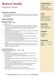 Find the best offers for cv for teaching assistant with no experience among 1,478 job vacancies listed. Volunteer Teacher Resume Samples Qwikresume