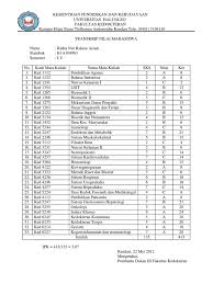 Dokumen serupa dengan contoh transkrip nilai smk. Transkrip Nilai Mahasiswa