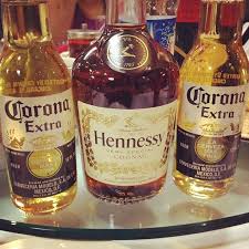Corona Hennessy Whiskey Bottle Alcohol Bottle