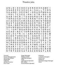 Theatre Jobs Word Search Drama Words Theatre Terms Job