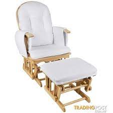 Best choice products rocking accent chair, tufted upholstered wingback for home, nursery w/ wood frame. Baby Breast Feeding Rocking Sliding Glider Nursing Chair Ottoman Natural Wood