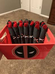 Silverware Caddy Deadpool Party Deadpool Birthday Pool Birthday Party