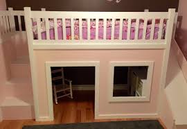 The white color and solid construction are excellent. Playhouse Loft Bed With Stairs And Slide Ana White
