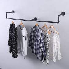 Easy to use and convenient for your daily life. Amazon Com Industrial Pipe Clothing Rack Wall Mounted Vintage Retail Garment Rack Display Rack Cloths Rack Metal Commercial Clothes Racks For Hanging Clothes Iron Clothing Rod Laundry Room Decor 59in Home Improvement