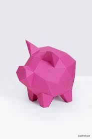 Sparschweine eignen sich immer dann besonders als geschenk. 3d Papier Sparschwein Im Low Poly Design Papershape