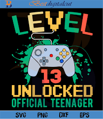 Level 13 unlocked official teenager by g from flipkart.com. Level 13 Unlock Official Teenager Svg Birthday Svg 13th Birthday Bestdigitalcut