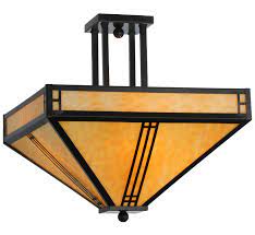 Mission lighting, mission style light fixtures | mission. Meyda 143407 Prairie Loft 18 Sq Semi Flush Mount Ceiling Fixture