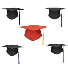 Adults Blue Graduation Graduate Grad Cap Hat With Tassel