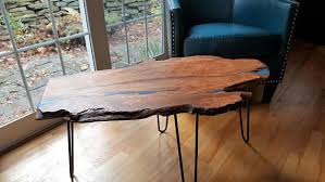 Live Edge Wood Coffee Table Custom Order Example Resin River Cherry Wood Burl Live Edge Wood And Resin Resin River Handcrafted Rustic Coffee Table Coffee Table Wood Live Edge Wood