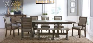 Kincaid dining room set includes beautiful solid wood table with two leaf extensions expanding to seating for 12. Foundry Collection By Kincaid Furniture