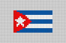 Flag Of Cuba Pixel Art Flag Cross Stitch Pixel Art Graph Paper Art
