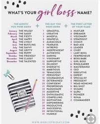 What Is Your Girl Boss Name Mine Is The Classy Comic Visionary Funtimes Girlboss Bosslife Funny Name Generator Funny Names Group Names Ideas