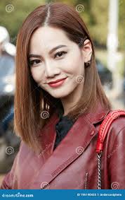 Actress Joanne Tseng before Fashion Tod`s Show, Milan Fashion Week Street  Style