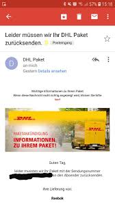 Die zustellung erfolgt am nächsten werktag. Dhl Paket On Twitter Tut Mir Leid Dass Sie Ihre Sendung Nicht Erhalten Haben Wenn Die Sendung Bereits An Den Absender Zuruckgesandt Wurde Konnen Wir Dies Nicht Mehr Aufhalten Gern Kann Sich