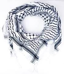Shemagh Original Black And White Palestinian Scarf Rajaeen Rajaeen Com