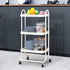 The best laundry carts if you think that laundry carts are only vital for the companies providing laundry services, then you are wrong. Amazon Com Welland 3 Tier Metal Rolling Utility Cart Sliding Slim Storage Cart With 3 Baskets 31 6 Inch Small Storage Cart On Wheels For Bathroom Kitchen Office Laundry Room Furniture Decor